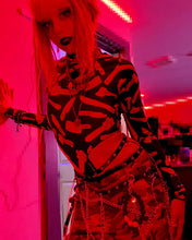 Load image into Gallery viewer, Slasher Villain Turtleneck Long Sleeve Bodysuit