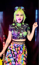 Load image into Gallery viewer, Candy Bonez Mesh Crop Top