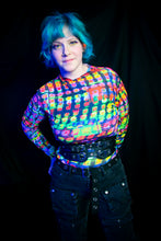 Load image into Gallery viewer, Non Orthogonal Mesh Long Sleeve Top