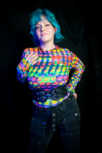 Load image into Gallery viewer, Non Orthogonal Mesh Long Sleeve Top