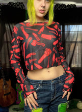 Load image into Gallery viewer, Slasher Villain Mesh Long Sleeve Top