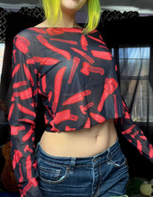 Load image into Gallery viewer, Slasher Villain Mesh Long Sleeve Top