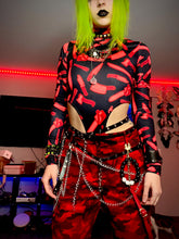 Load image into Gallery viewer, Slasher Villain Turtleneck Long Sleeve Bodysuit